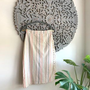 Madewell Striped Midi Skirt